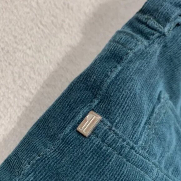 Anthropologie Pilcro and the Letterpress Corduroy Pants in Teal Blue Size 28 - Picture 14 of 15